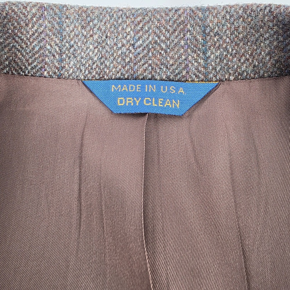 Pendelton Blazer Coat Virgin Wool Tweed Mens 46L 2-Button Single Breasted USA - Picture 6 of 6